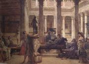 Alma-Tadema, Sir Lawrence A Roman Art Lover (mk23) oil on canvas